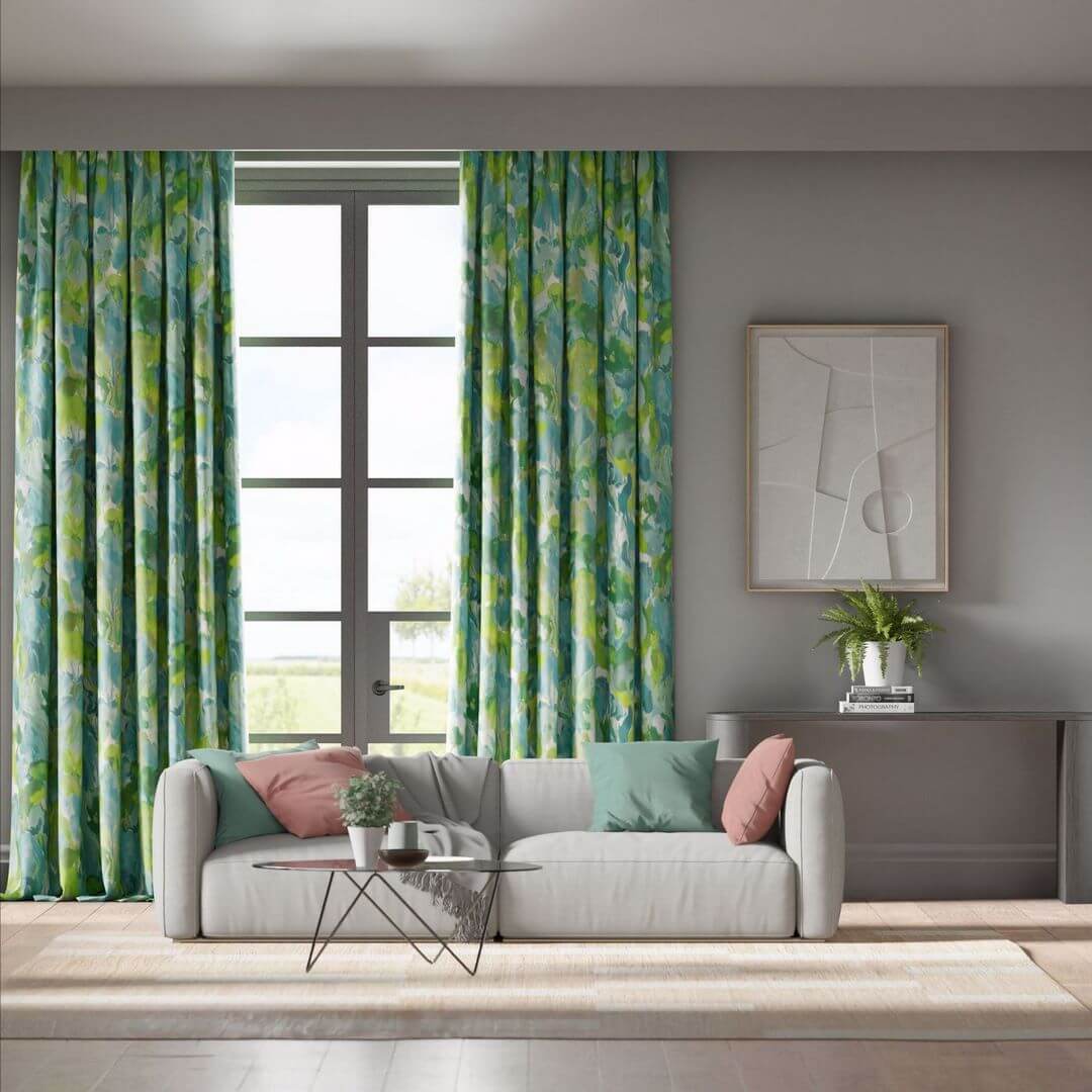 Tkanina welurowa z abstrakcyjnym wzorem Harlequin 121150 Foresta Velvet Colour 4