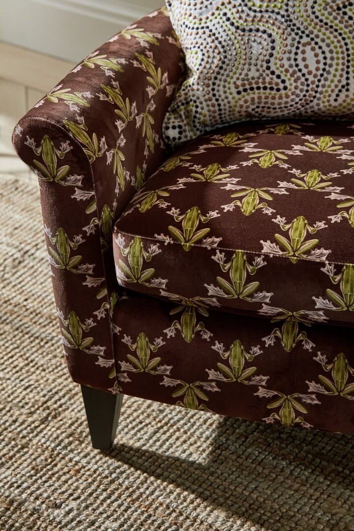 Tkanina welurowa w żaby Harlequin 121162 Wood Frog Velvet Colour 4