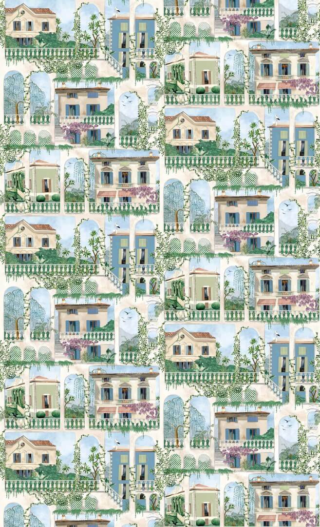 Tapeta wille i roślinność Osborne & Little W7813-02 Villa Como Rhapsody