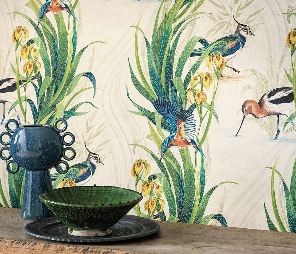 Tapeta botaniczna Osborne & Little W7815-01 Halcyon Rhapsody