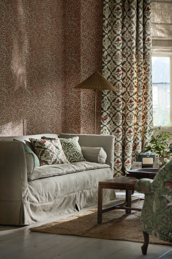 Tapeta liście wierzby Morris & Co. 217185 Emery's Willow Emery Walker's House