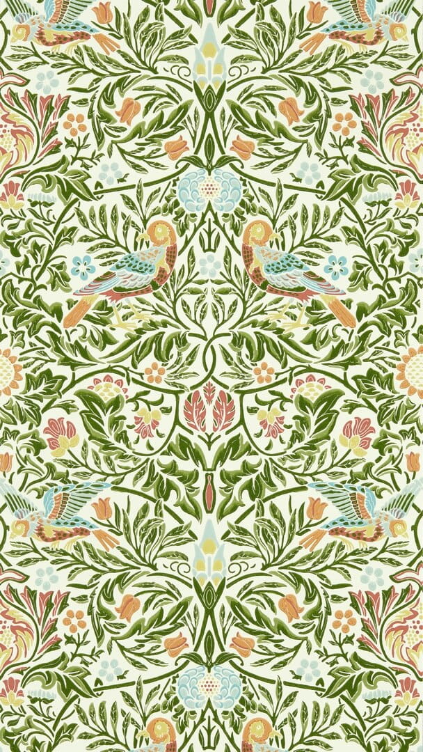 Tapeta roślinna z ptakami Morris & Co. 217192 Bird Emery Walker's House