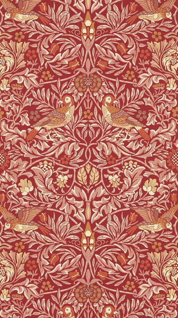 Tapeta roślinna z ptakami Morris & Co. 217195 Bird Emery Walker's House