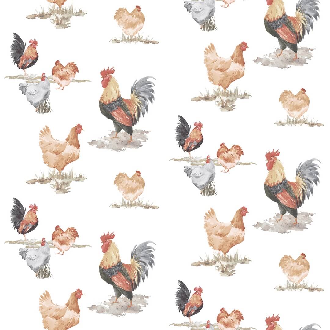 Tapeta kuchenna z kurami i kogutami Galerie G45415 Just Kitchens