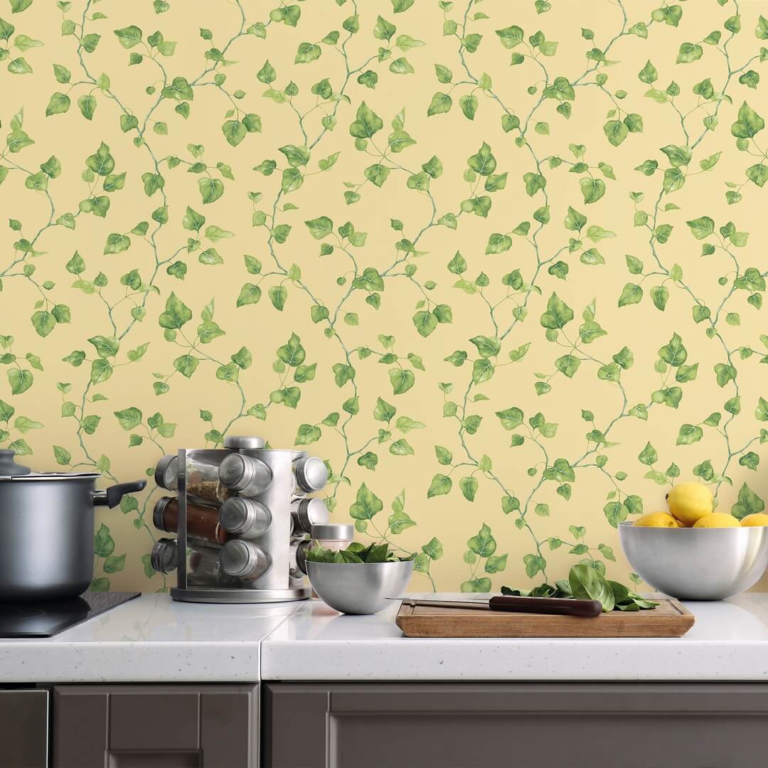 Tapeta kuchenna w liście bluszczu Galerie G45430 Just Kitchens