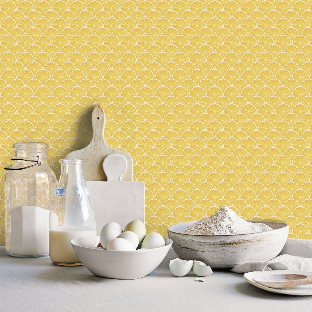 Tapeta kuchenna w plastry cytryny Galerie G45438 Just Kitchens