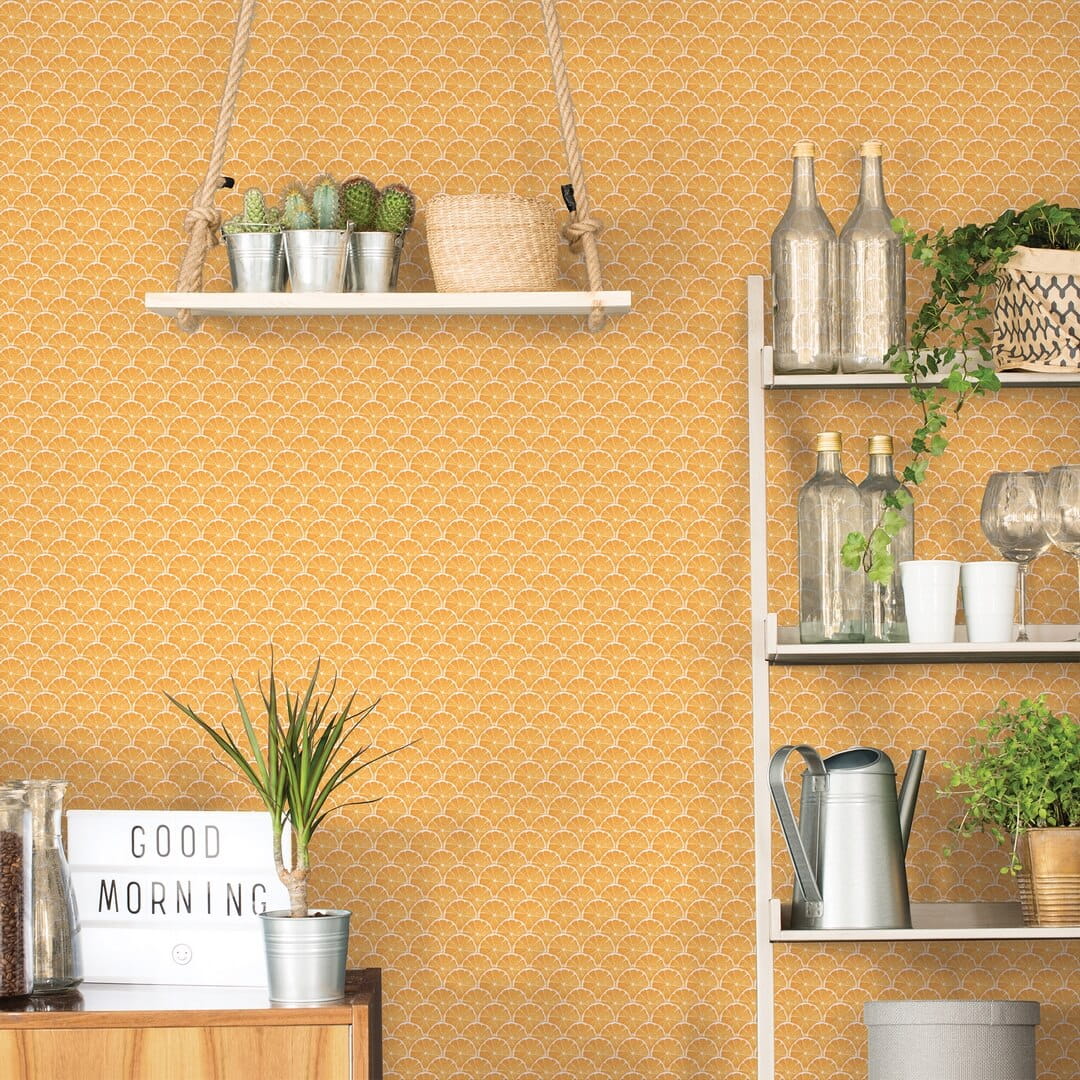Tapeta kuchenna w plastry pomarańczy Galerie G45439 Just Kitchens