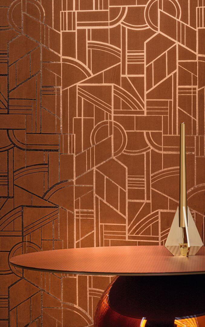 Tapeta tekstylna Art Deco Casamance 71020222 Reims Mellow