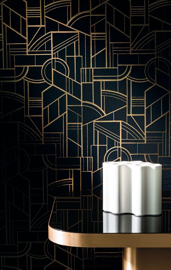 Tapeta tekstylna Art Deco Casamance 71020222 Reims Mellow