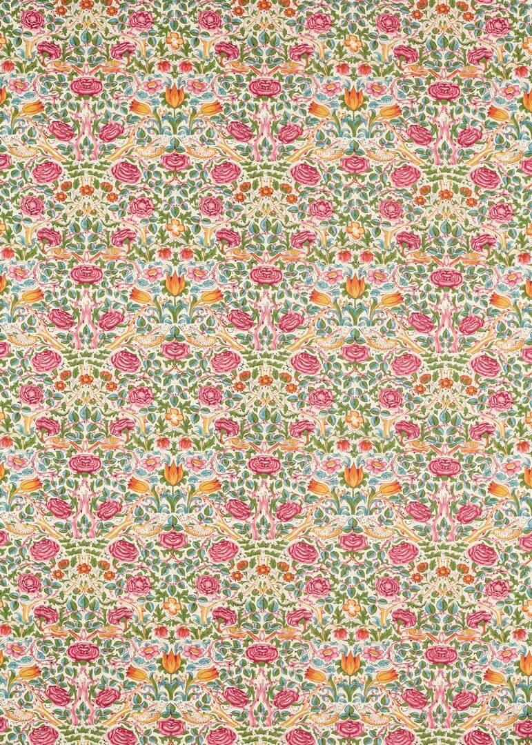 Tkanina z botanicznym wzorem Morris & Co. 227023 Rose Emery Walker's England