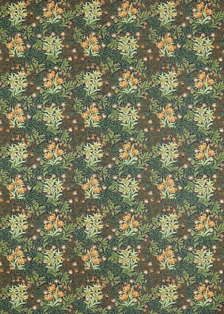 Tkanina ze wzorem łąki Morris & Co. 227029 Bower Emery Walker's England