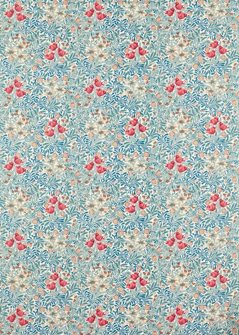 Tkanina ze wzorem łąki Morris & Co. 227030 Bower Emery Walker's England