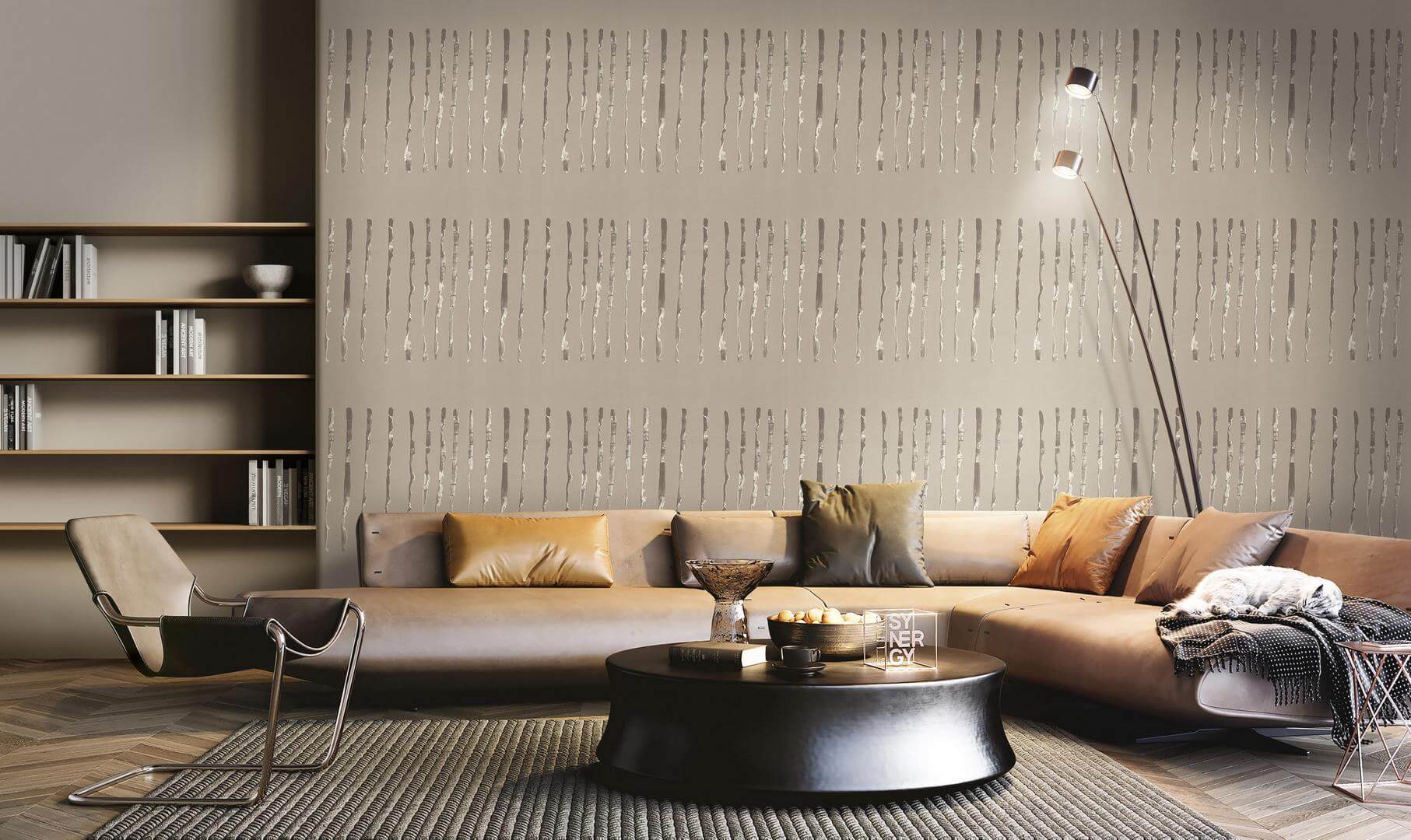 Tapeta abstrakcyjna w akwarelowe kreski Emiliana Parati 73227 Interior
