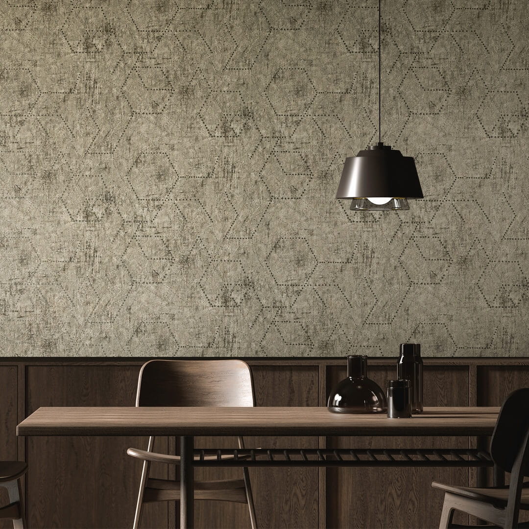 Tapeta imitująca tynk geometryczna kwarc Hohenberger 81316 Luna Divino