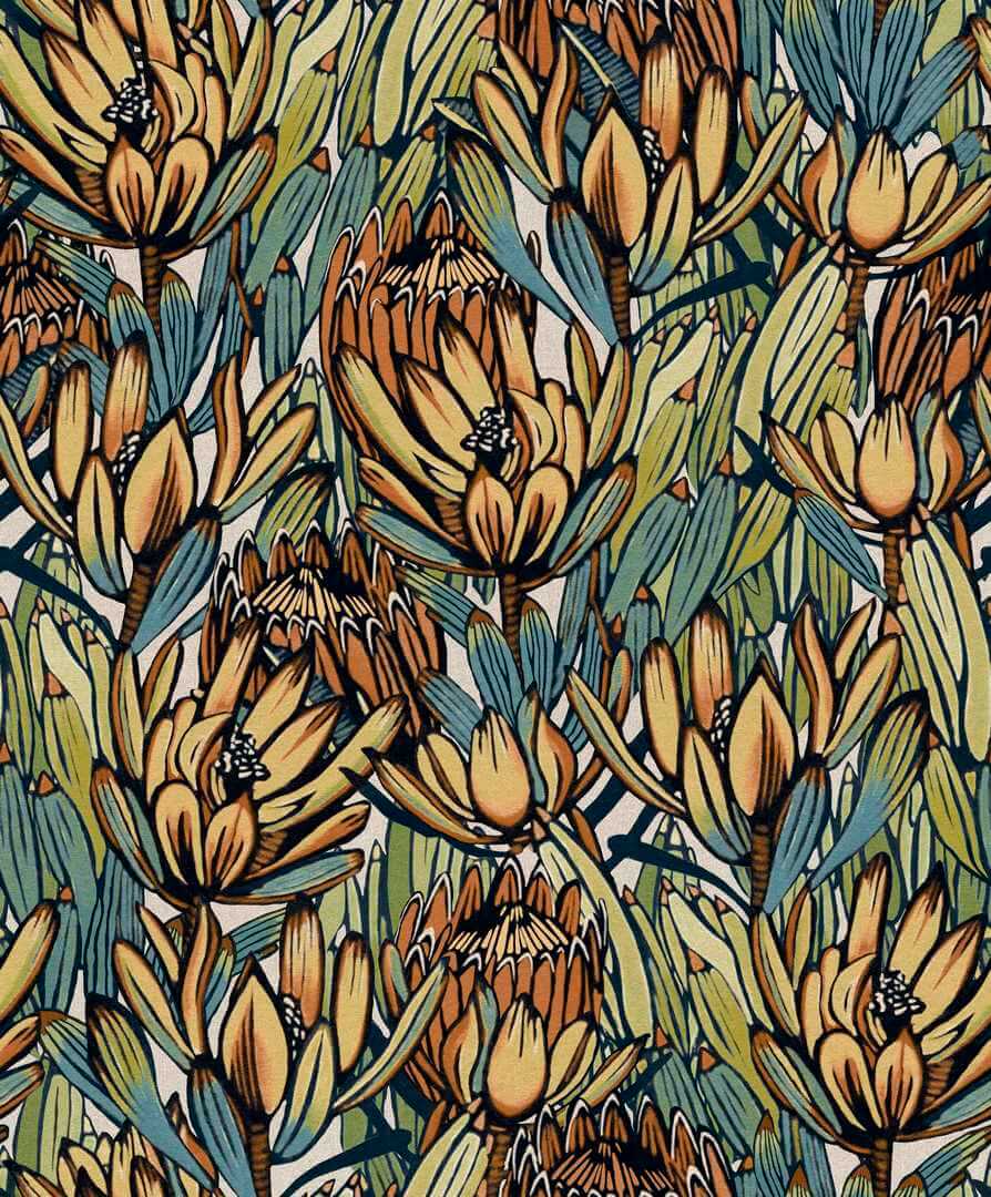 Tapeta kwiaty i liście Decoprint BA26031 Copa Cabana Brazil