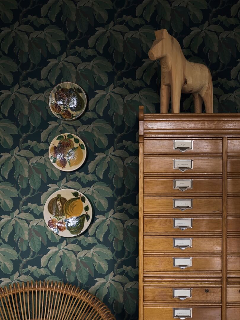 Tapeta liście kasztanowca Boras Tapeter Kastanj 4838 New Heritage