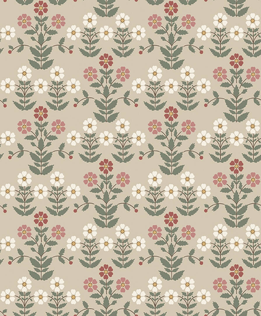 Tapeta kwiaty retro Boras Tapeter Sippor 4810 New Heritage