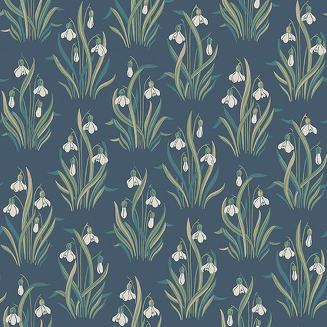 Tapeta kwiaty Boras Tapeter Snodroppe 4836 New Heritage