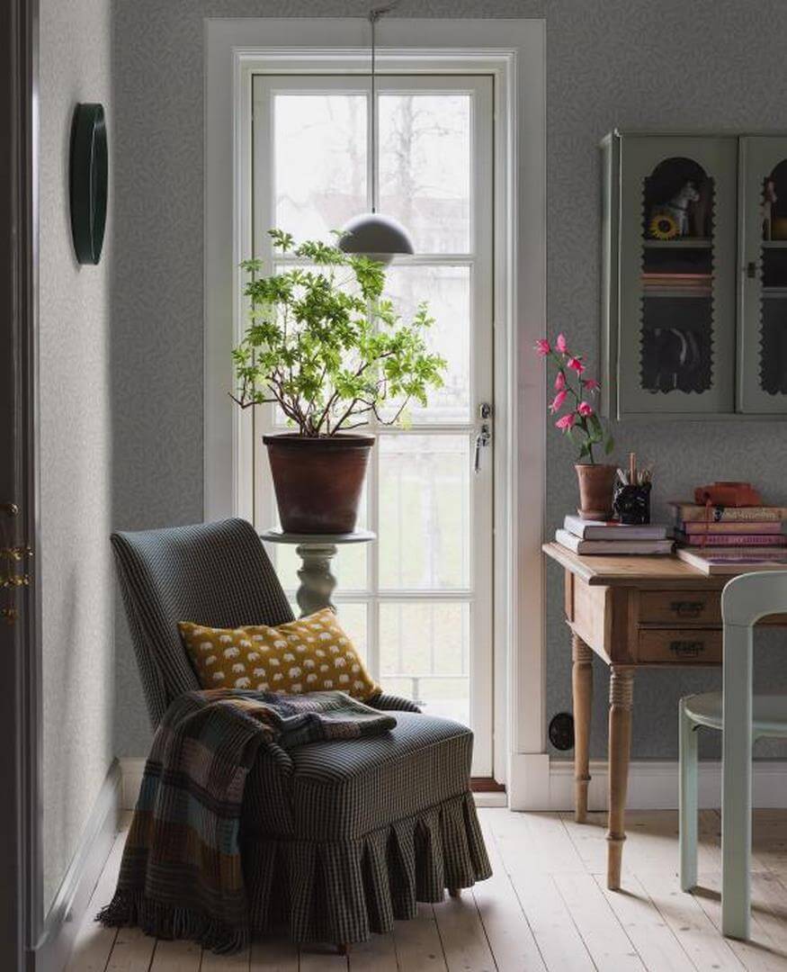 Tapeta liście wierzby Boras Tapeter Vintergrona 4833 New Heritage