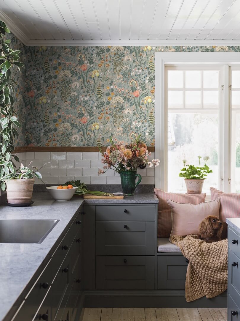 Tapeta Łąka Boras Tapeter Blomsterhav 2054 New Heritage