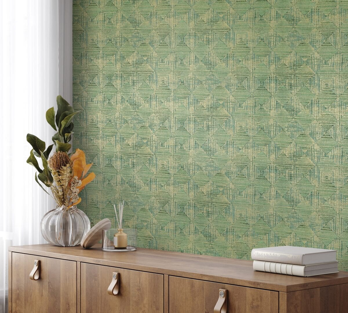 Tapeta romby Hohenberger 65345 Raffia Pepper
