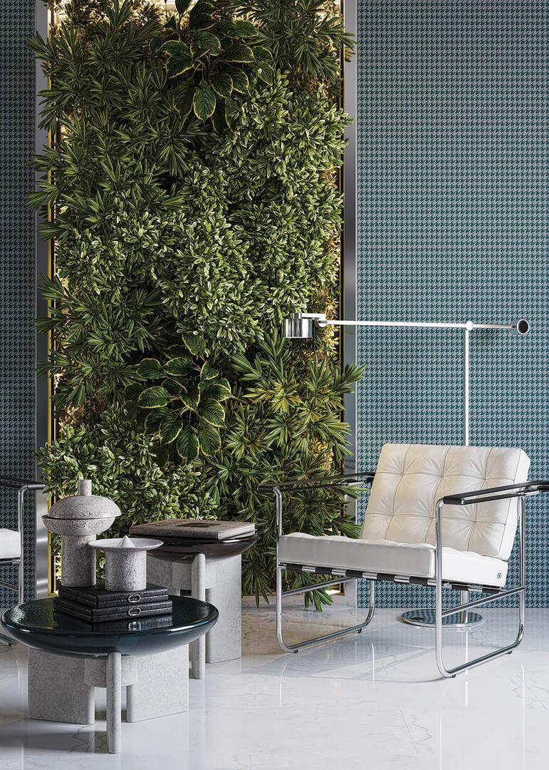 Tapeta tekstylna pepitka Tiffany KT9779-7504 Houdstooth Chance