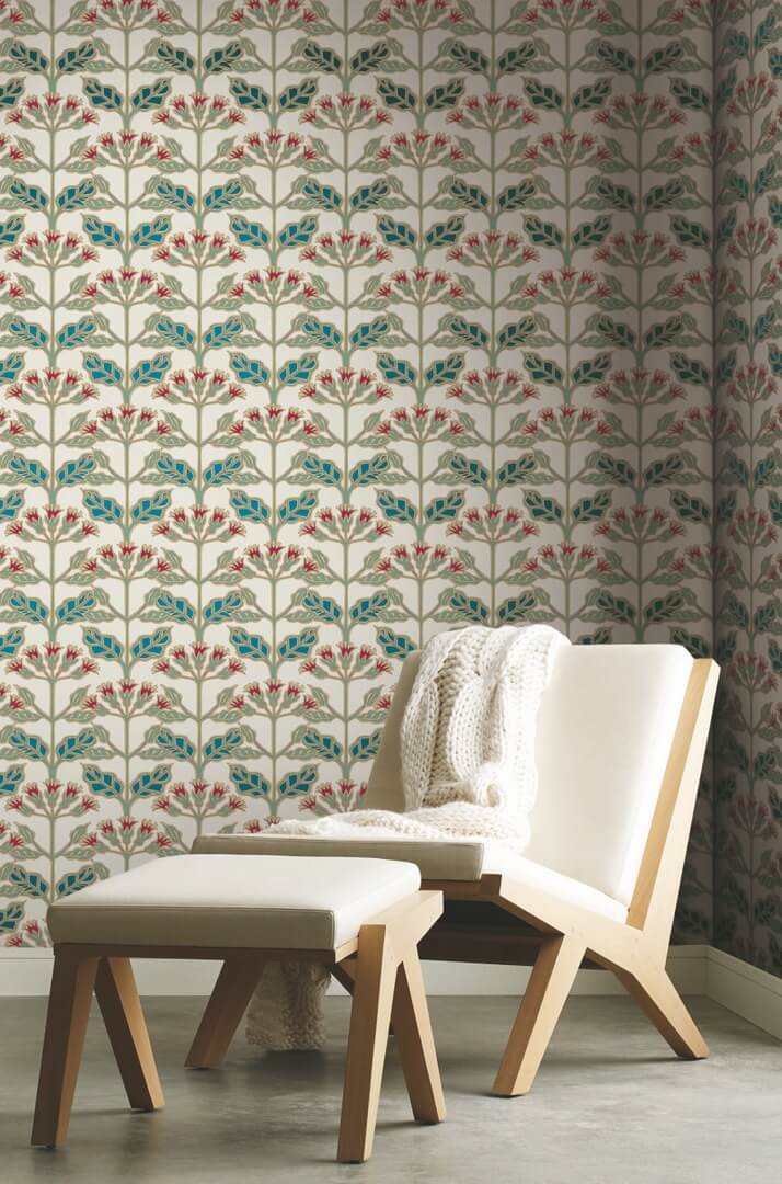 Tapeta kwiaty York Wallcoverings AC9111 Tracery Blooms Art & Crafts