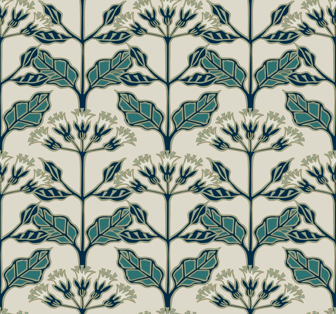 Tapeta kwiaty York Wallcoverings AC9112 Tracery Blooms Art & Crafts