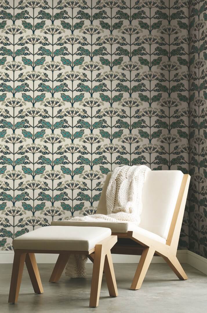 Tapeta kwiaty York Wallcoverings AC9112 Tracery Blooms Art & Crafts