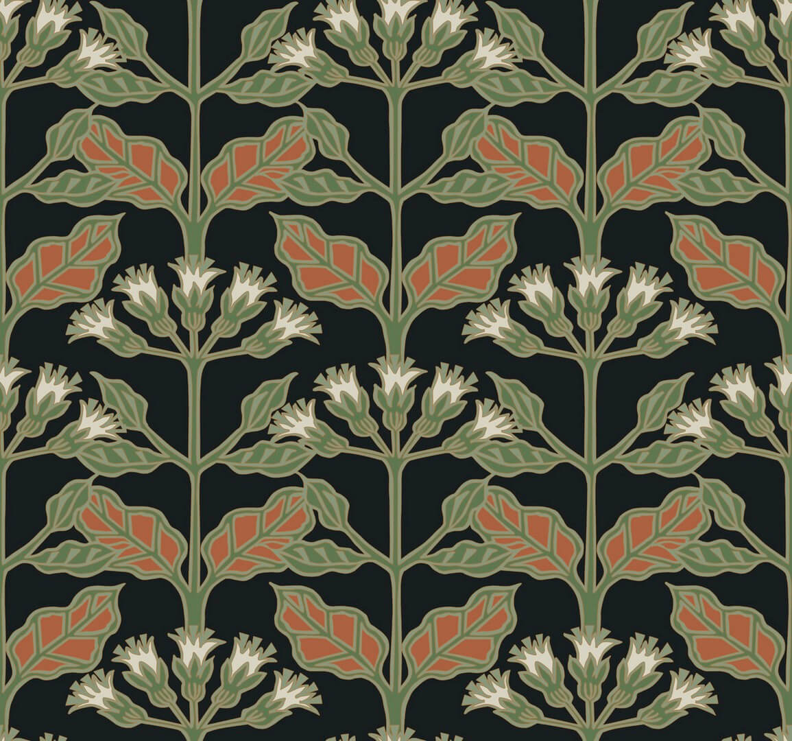 Tapeta kwiaty York Wallcoverings AC9113 Tracery Blooms Art & Crafts