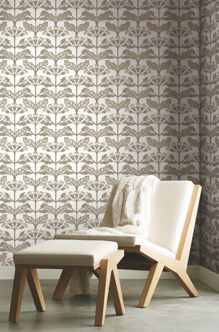 Tapeta kwiaty York Wallcoverings AC9114 Tracery Blooms Art & Crafts