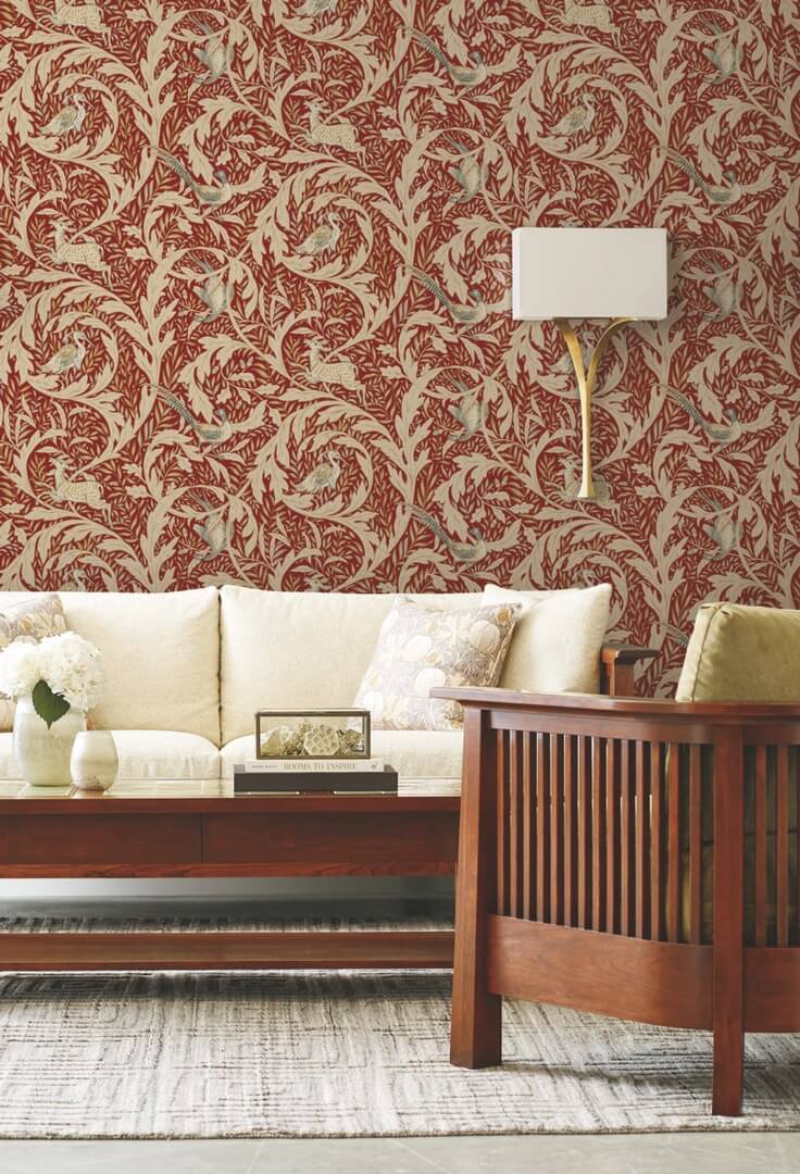 Tapeta leśne zwierzęta i roślinność York Wallcoverings AC9121 Woodland Trapestry Art & Crafts