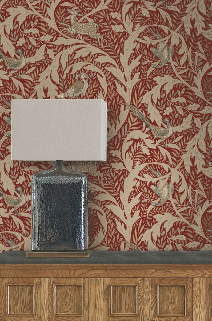 Tapeta leśne zwierzęta i roślinność York Wallcoverings AC9121 Woodland Trapestry Art & Crafts