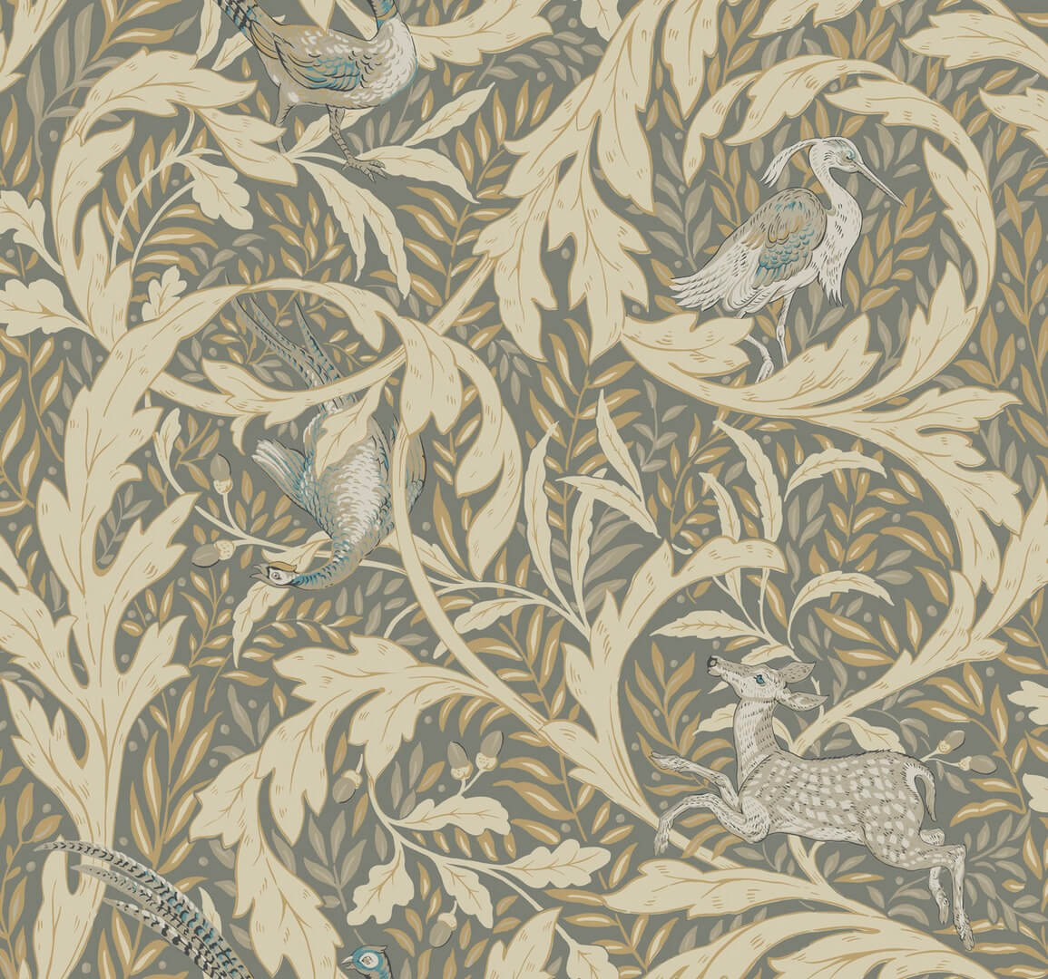 Tapeta leśne zwierzęta i roślinność York Wallcoverings AC9123 Woodland Trapestry Art & Crafts