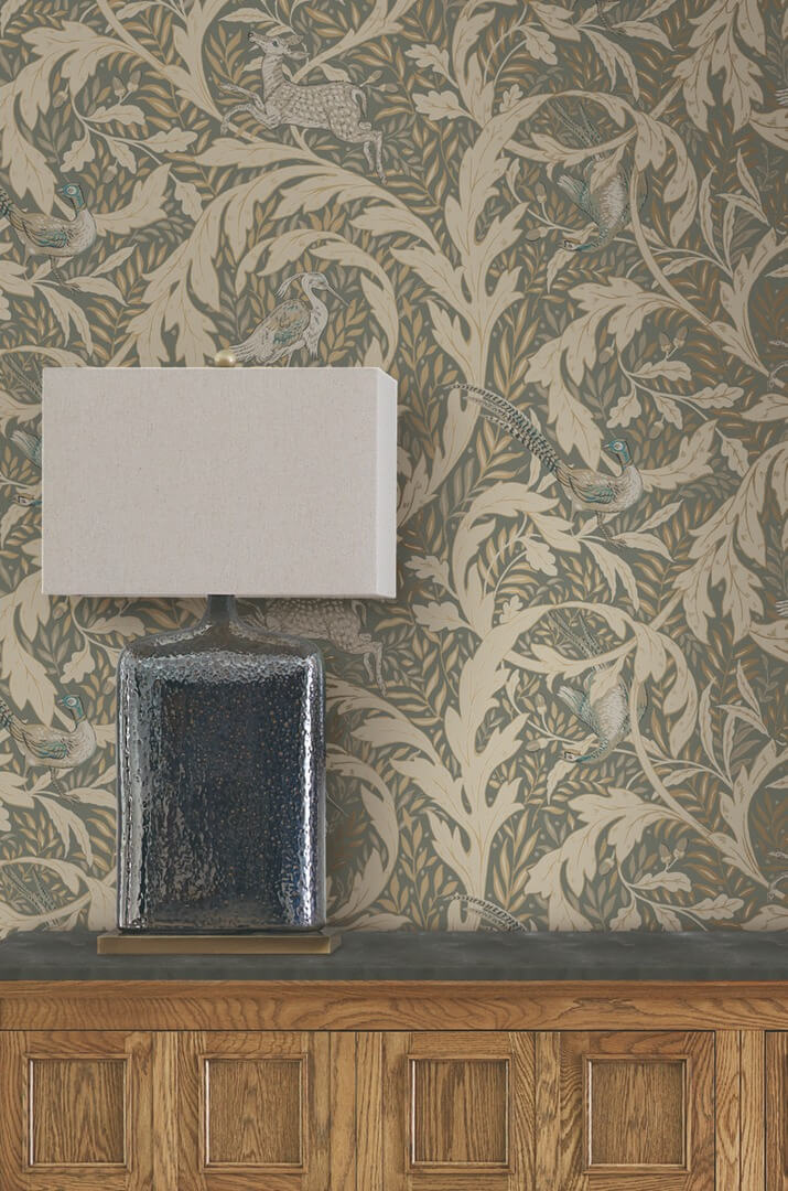 Tapeta leśne zwierzęta i roślinność York Wallcoverings AC9123 Woodland Trapestry Art & Crafts