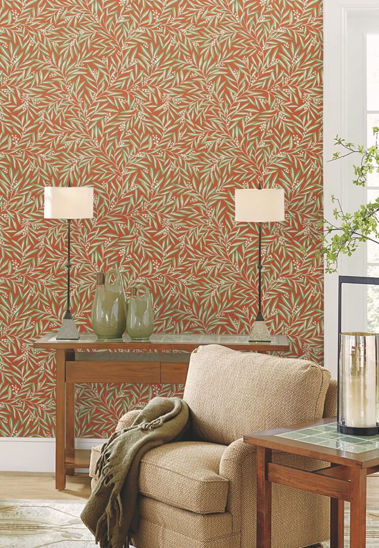 Tapeta liście York Wallcoverings AC9131 Rowan Art & Crafts