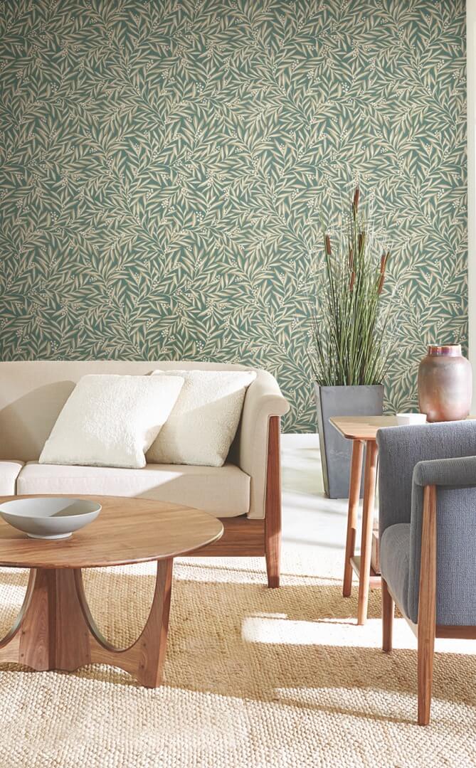 Tapeta liście York Wallcoverings AC9137 Rowan Art & Crafts