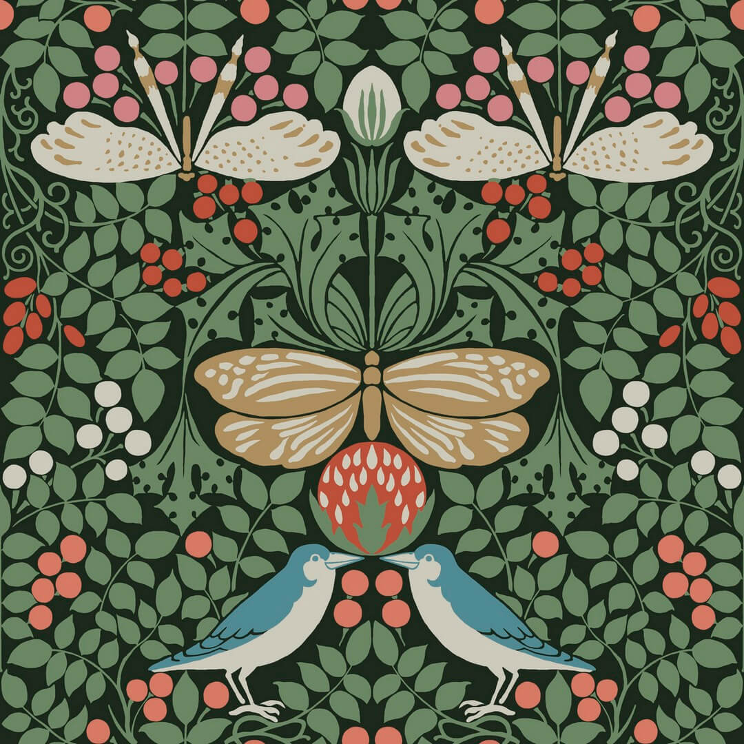 Tapeta botaniczny ogród York Wallcoverings AC9161 Butterfly Garden Art & Crafts