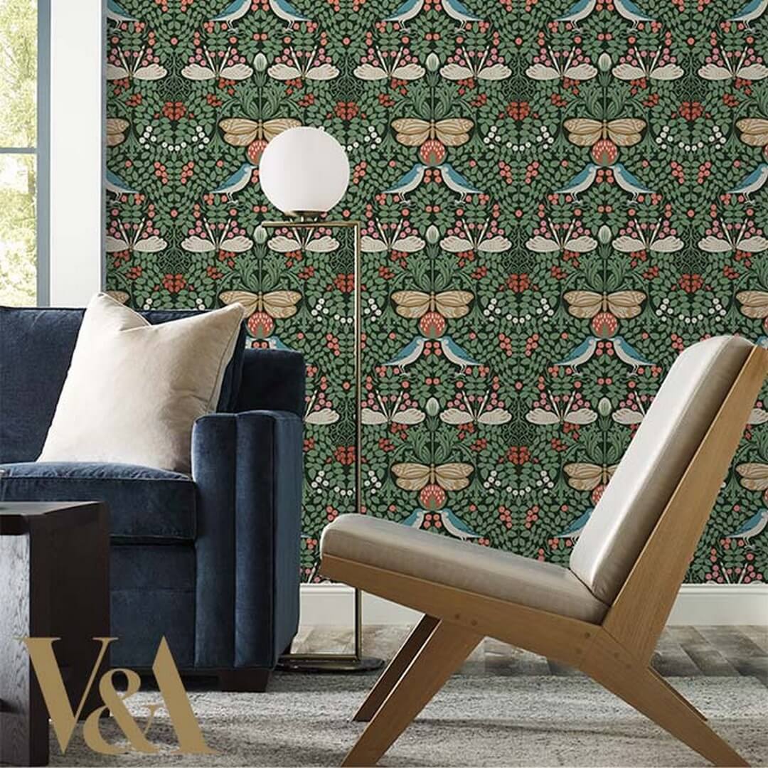 Tapeta botaniczny ogród York Wallcoverings AC9161 Butterfly Garden Art & Crafts
