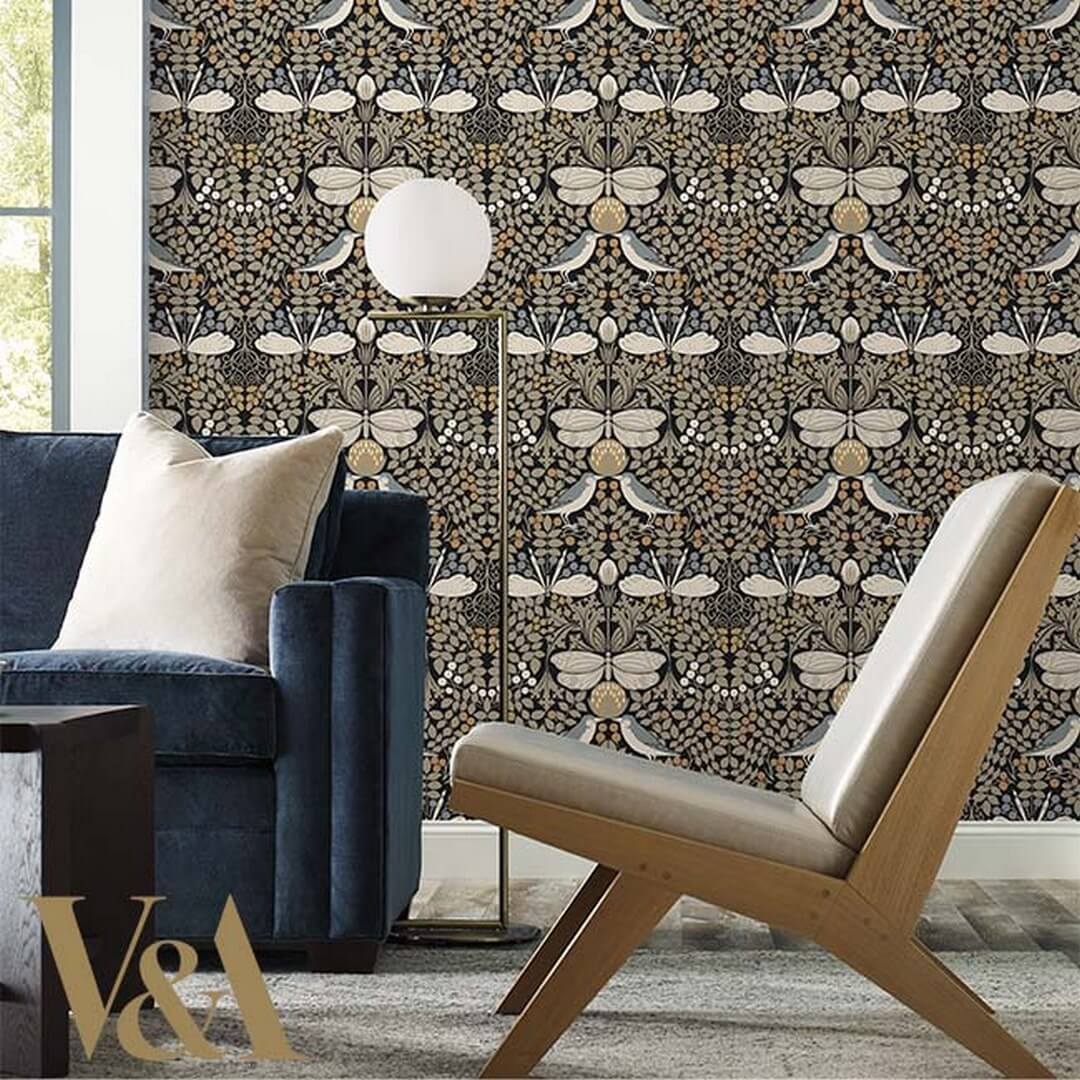 Tapeta botaniczny ogród York Wallcoverings AC9162 Butterfly Garden Art & Crafts