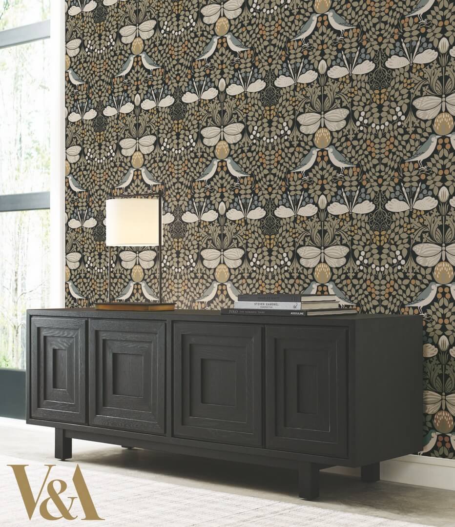 Tapeta botaniczny ogród York Wallcoverings AC9162 Butterfly Garden Art & Crafts
