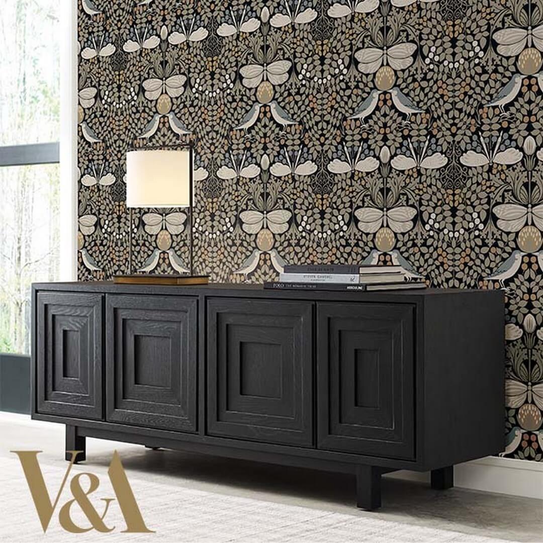 Tapeta botaniczny ogród York Wallcoverings AC9162 Butterfly Garden Art & Crafts