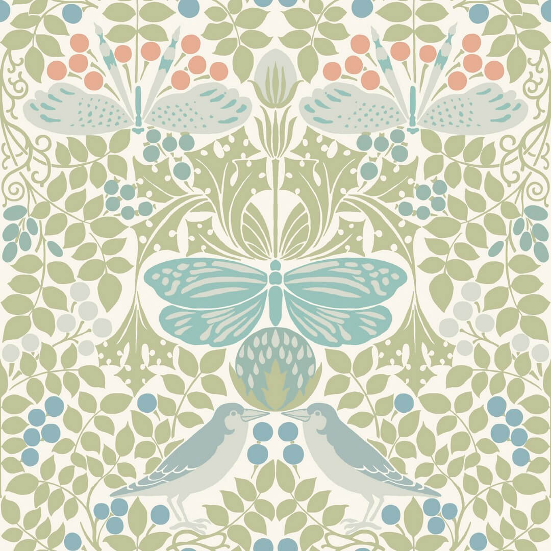 Tapeta botaniczny ogród York Wallcoverings AC9164 Butterfly Garden Art & Crafts