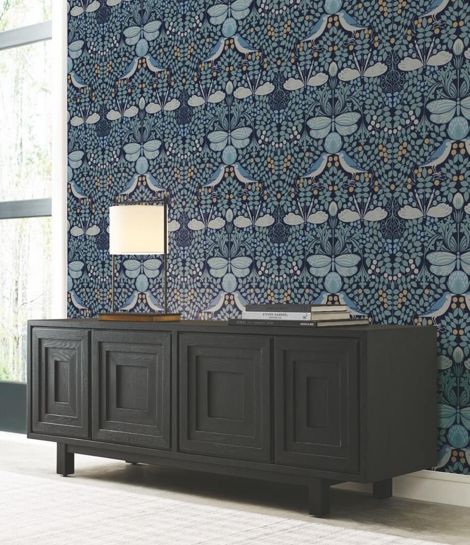 Tapeta botaniczny ogród York Wallcoverings AC9165 Butterfly Garden Art & Crafts