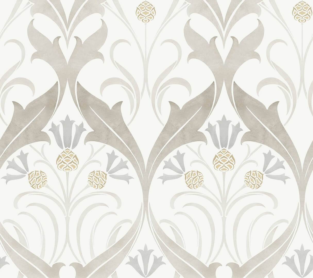 Tapeta liście i kwiaty bławatka York Wallcoverings AC9172 Pinecone Ribbon Art & Crafts