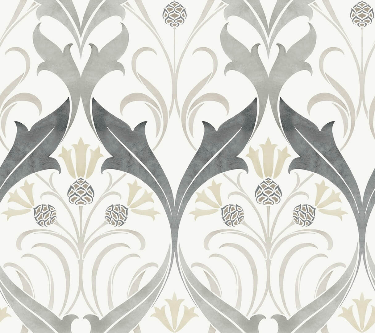 Tapeta liście i kwiaty bławatka York Wallcoverings AC9174 Pinecone Ribbon Art & Crafts