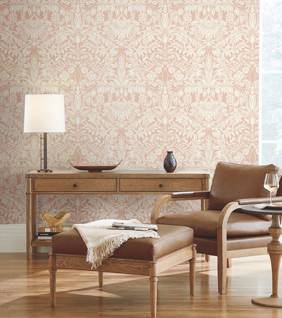 Tapeta adamaszek York Wallcoverings AC9191 Lockwood Damask Art & Crafts