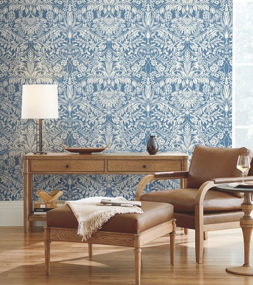 Tapeta adamaszek York Wallcoverings AC9193 Lockwood Damask Art & Crafts