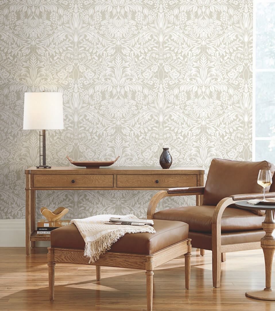 Tapeta adamaszek York Wallcoverings AC9194 Lockwood Damask Art & Crafts