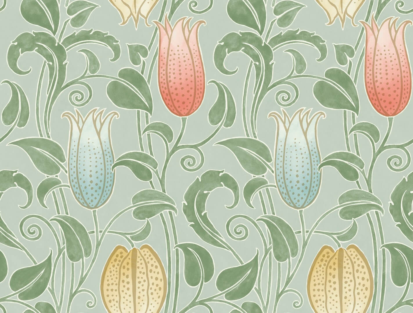 Tapeta florystyczna York Wallcoverings AC9202 Canterbury Bells Art & Crafts